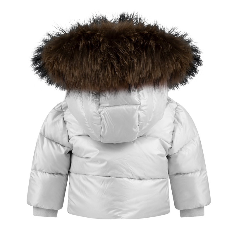 Bomboogie Unisex Baby White Hooded Down Jacket