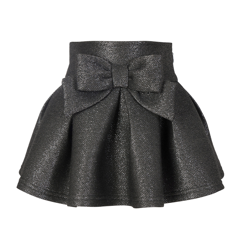 Balloon Chic Girl's Grey Metallic Skirt