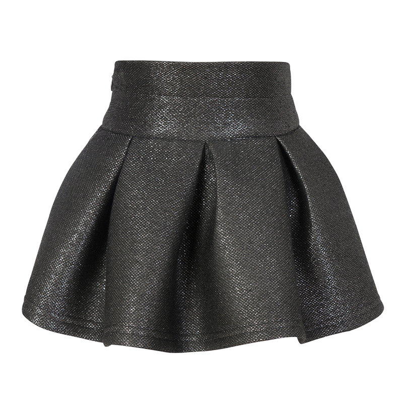 Balloon Chic Girl's Grey Metallic Skirt