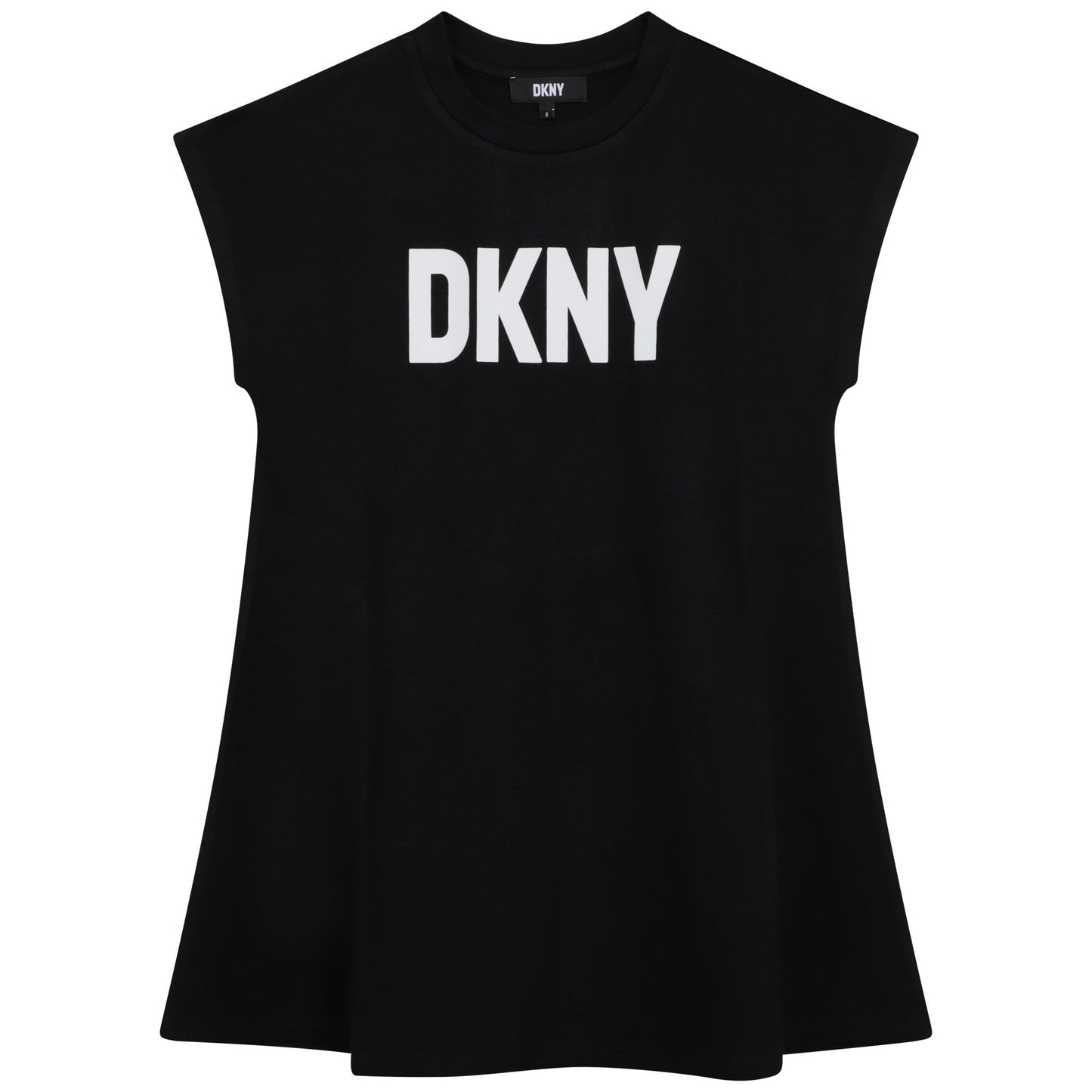 DKNY Girl's Black Short-Sleeve Logo Dress