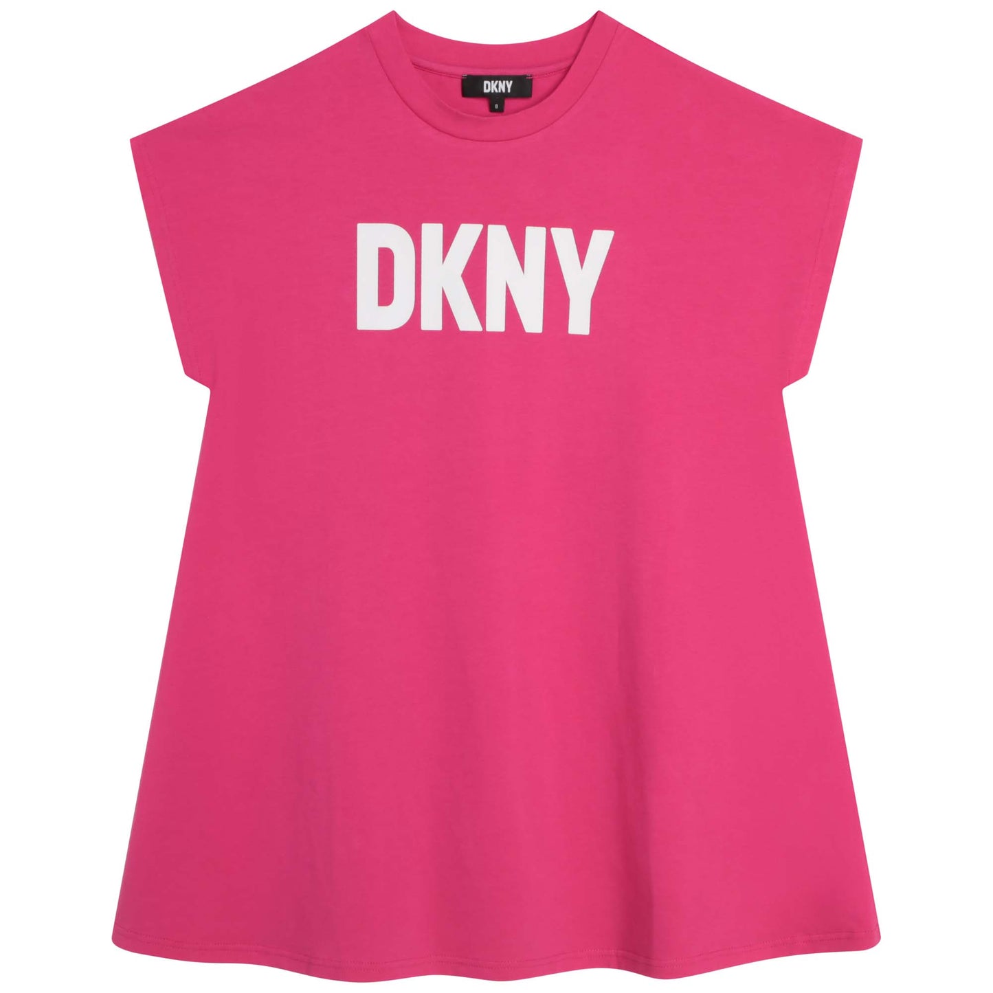 DKNY Girl's Raspberry Short-Sleeve Logo Dress