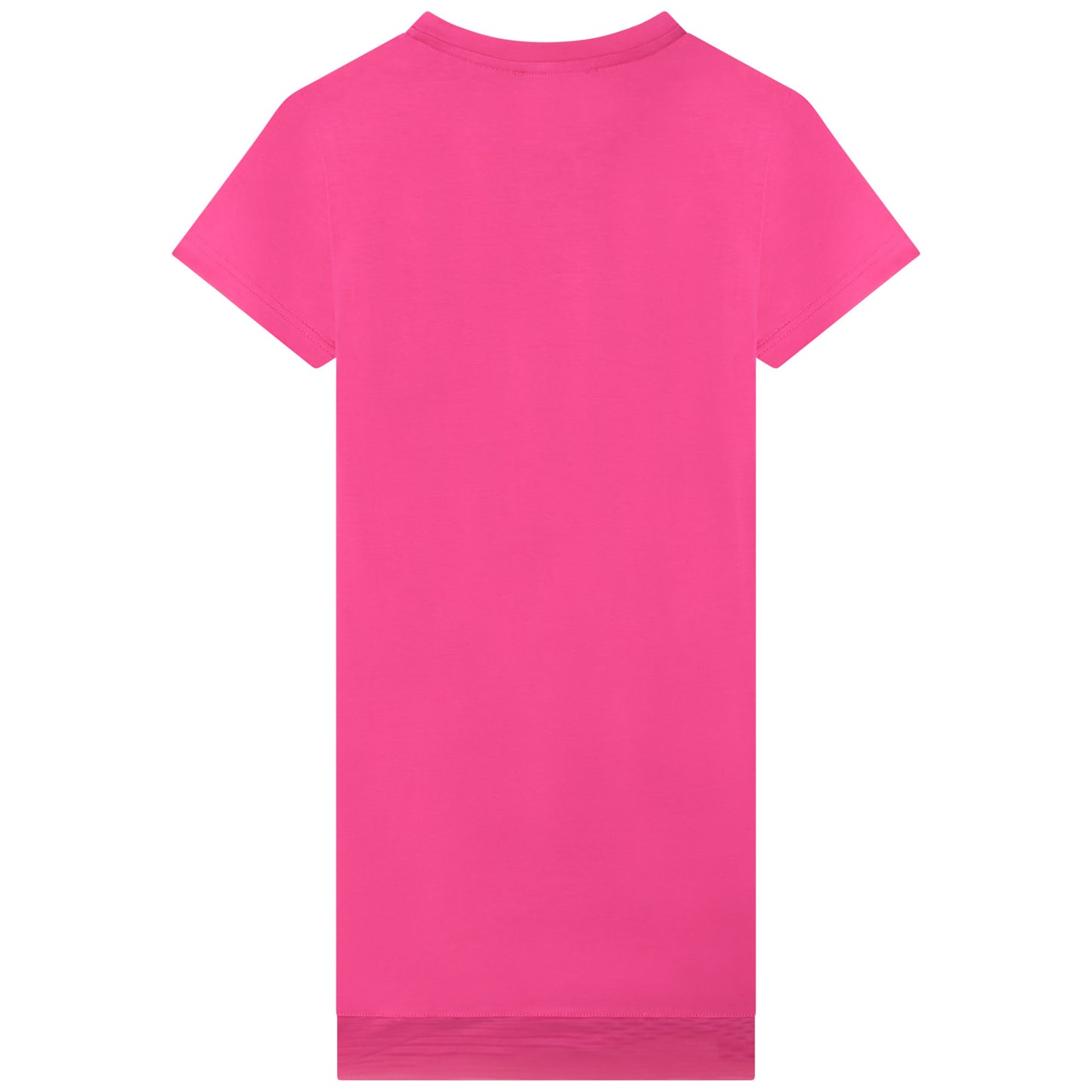 DKNY Girl's Raspberry Bi-Material T-Shirt Dress