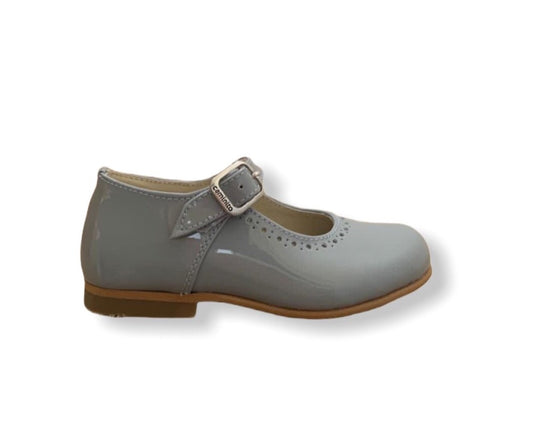 Caminito Grey Patent Leather Buckle Shoe