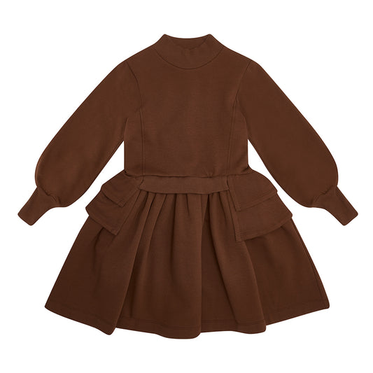 The Middle Daughter Girl's Brown 'Don't Look Back' Dress