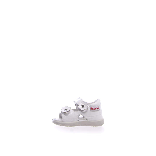 Falcotto Girl's White Flower Sandals