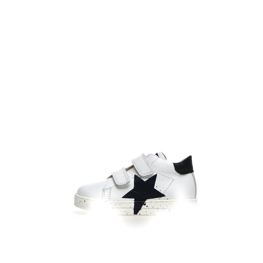 Falcotto Boy's White & Navy Star Sneakers