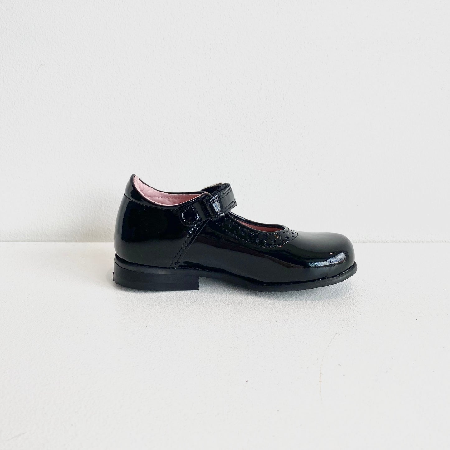 Petasil Girl's Black Patent Leather 'Anna' School Shoes