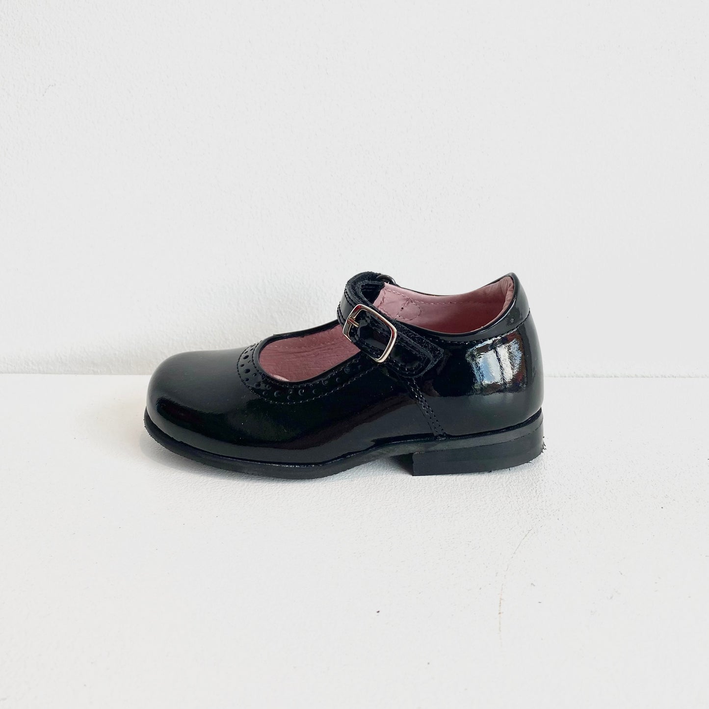 Petasil Girl's Black Patent Leather 'Anna' School Shoes