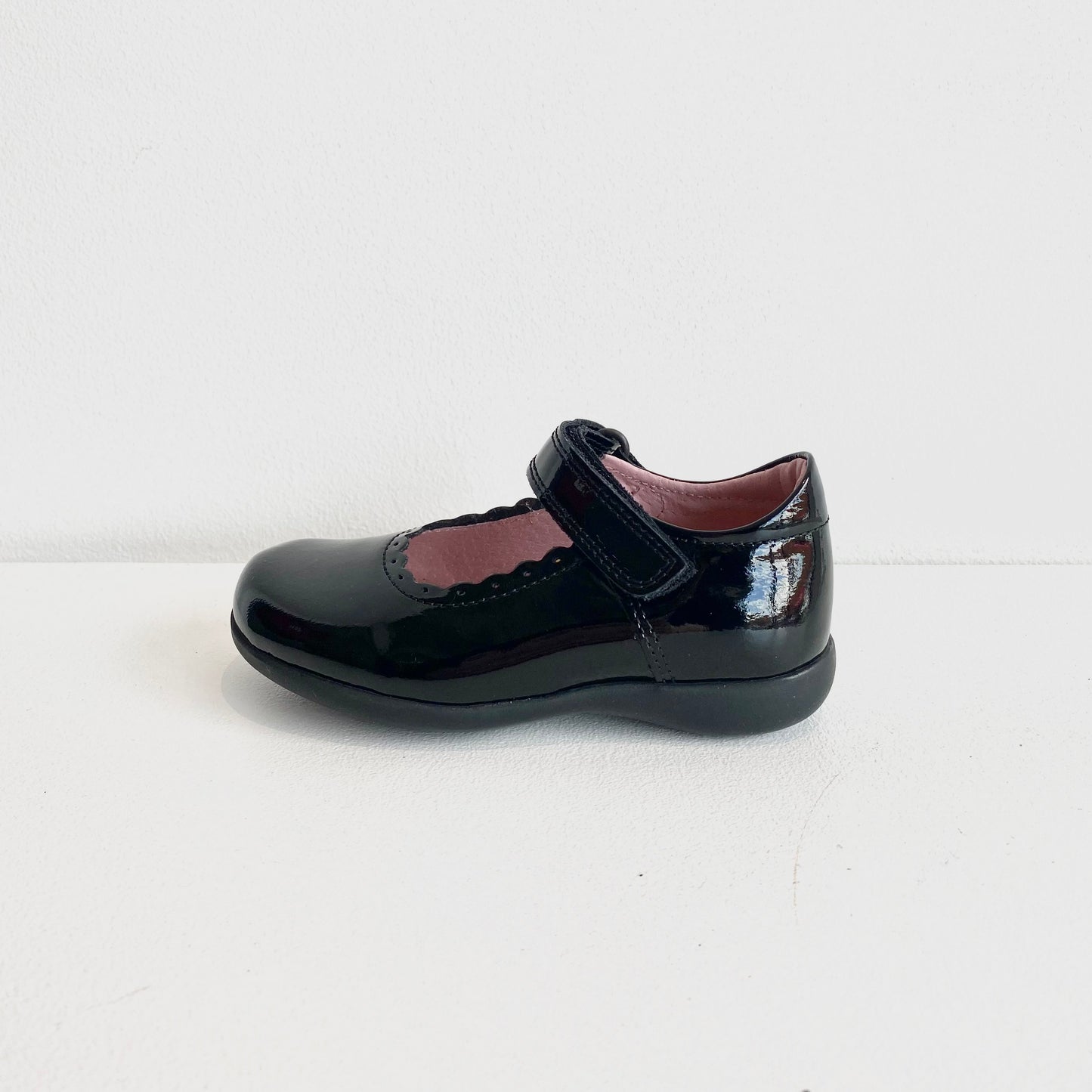 Petasil Girl's Black Patent Leather 'Blanche' School Shoes