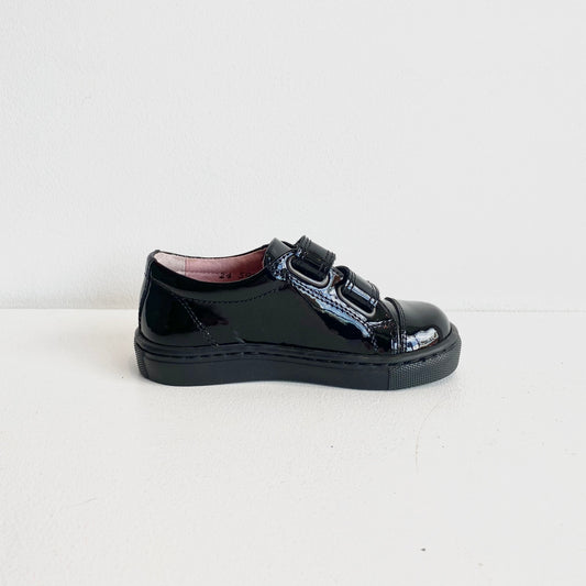 Petasil Girl's Black Patent Leather 'Palmira' School Shoes