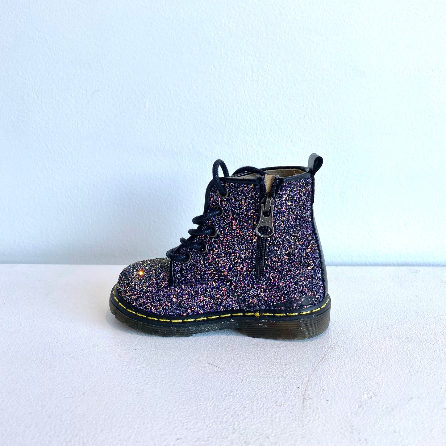 Babywalker Girl's Multi-Glitter Lace Up Boots