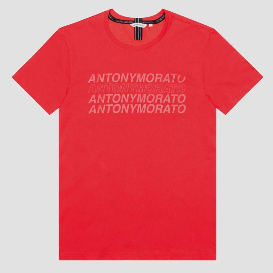 Antony Morato Boy's Red Logo Print T-Shirt