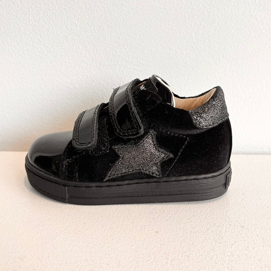 Falcotto Girl's Black 'Sasha VL' Suede & Patent Trainers