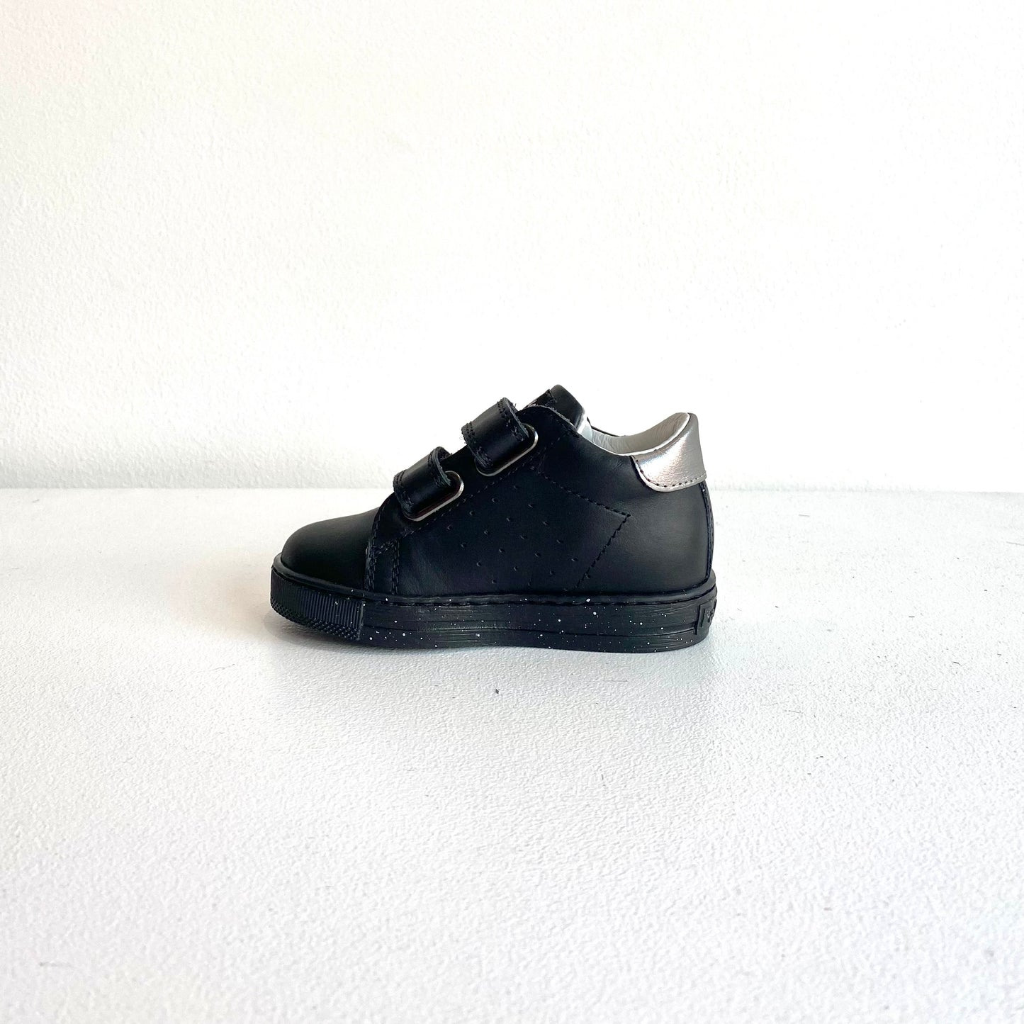 Falcotto Baby Boy's Black & SIiver Salazar Trainers