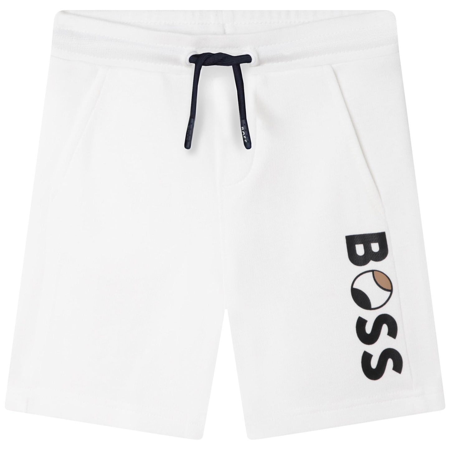 Hugo Boss Baby Boy's White Logo Fleece Shorts