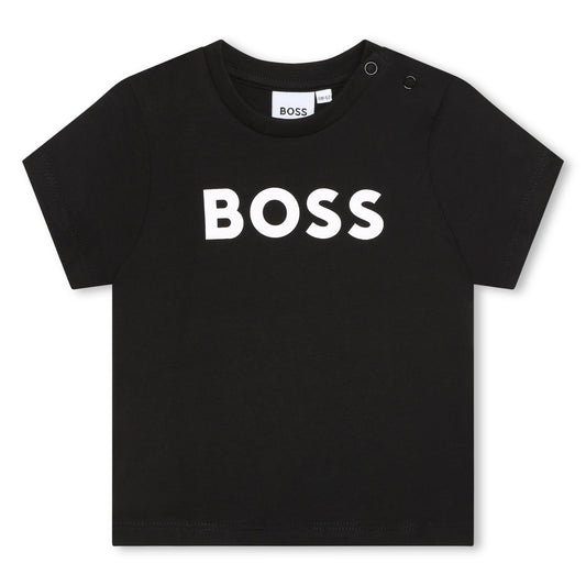 Hugo Boss Baby Boy's Black Short-Sleeve Logo T-Shirt