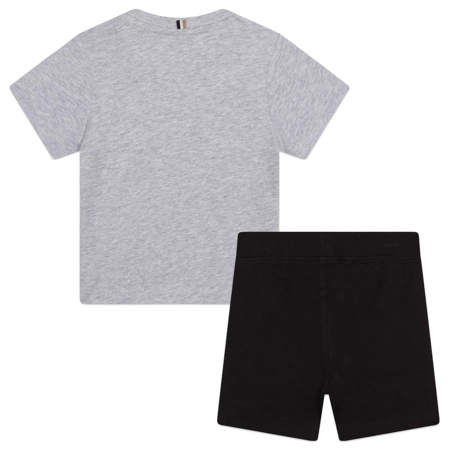 Hugo Boss Baby Boy's Grey & Black Cotton Shorts Set