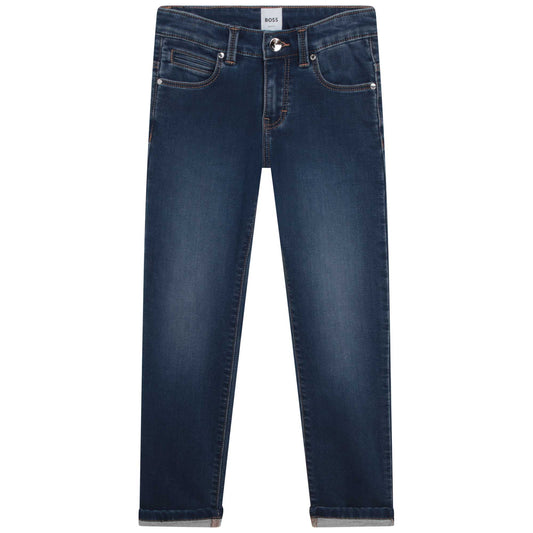 Hugo Boss Boy's Stone Pulverisation Denim Trousers