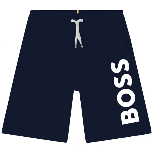 Hugo Boss Boy's Navy Logo Swim Shorts