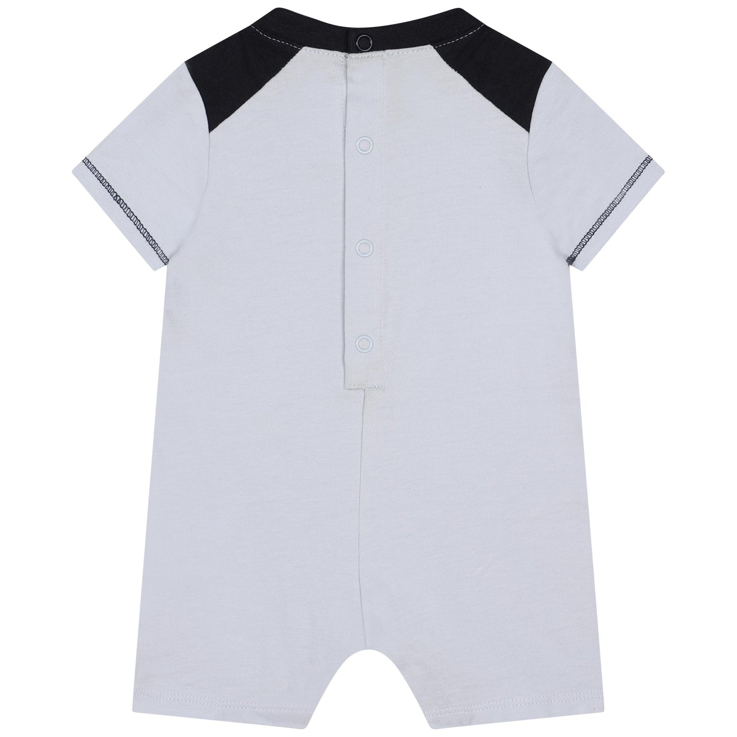 Hugo Boss Baby Boy's Pale Blue Short Cotton Playsuit