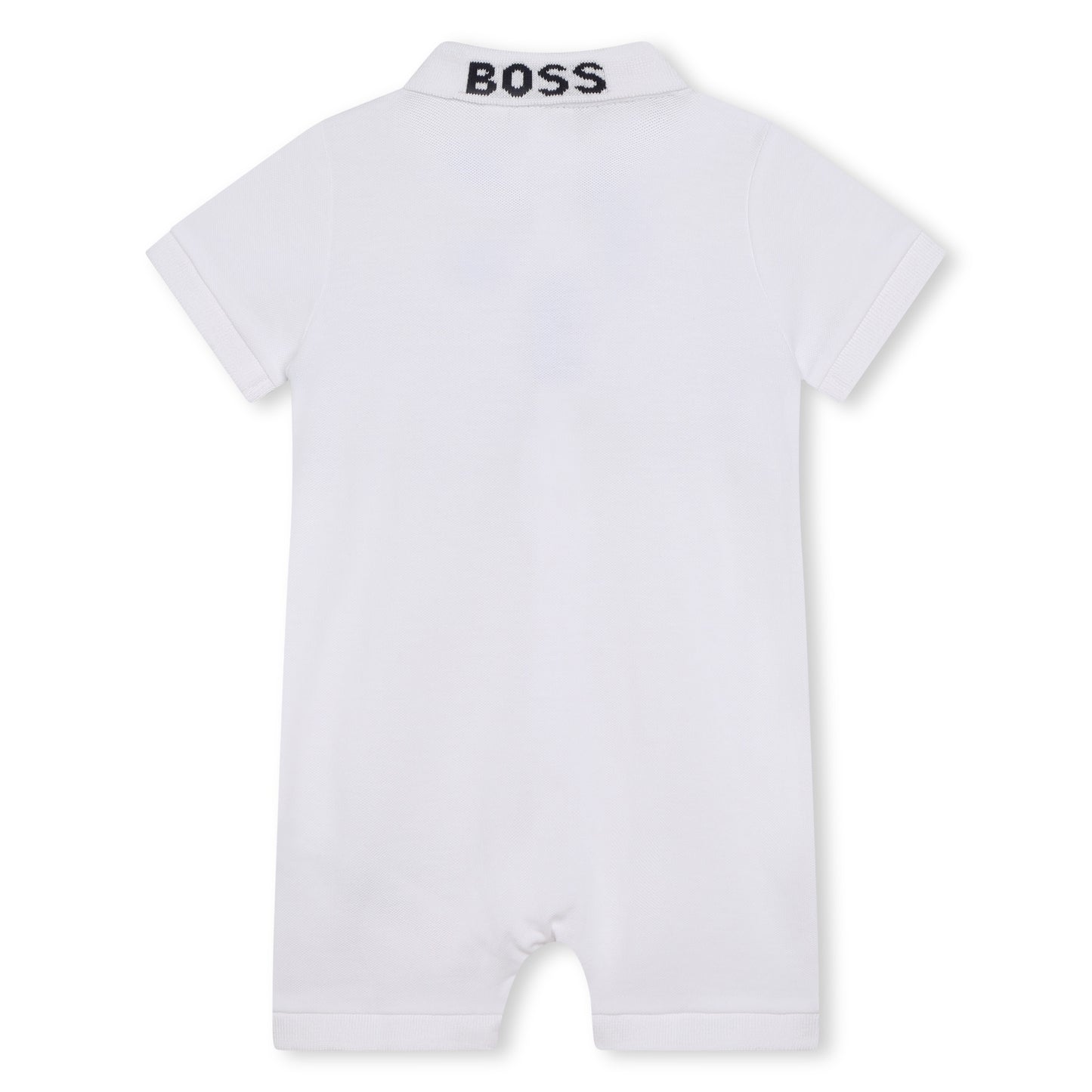 Hugo Boss Baby Boy's White Short Cotton Polo Jumpsuit