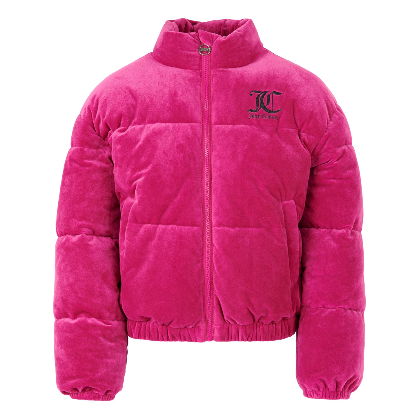 Juicy Couture Girl's Fuchsia Velour Padded Jacket