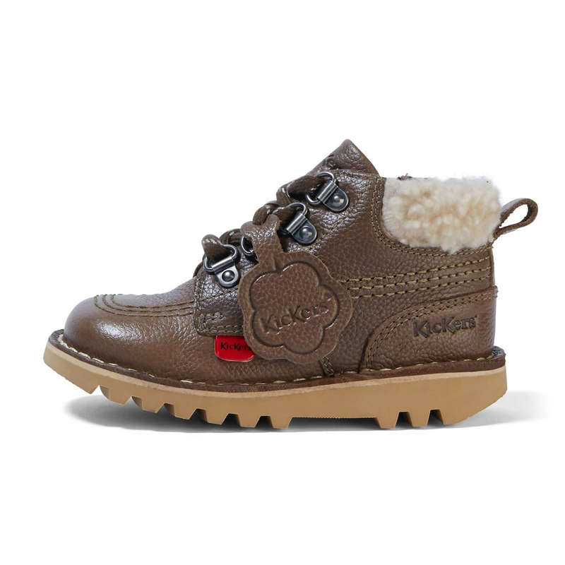 Kickers Infant Boys Kick Hi Winter Leather Khaki