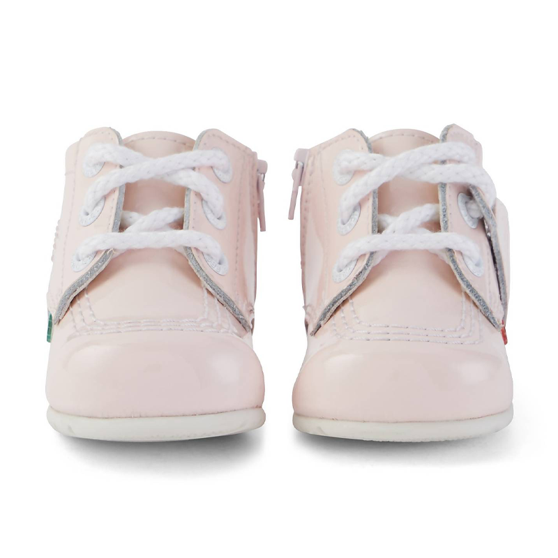 Kickers Baby Unisex Kick Hi Patent Leather Light Pink