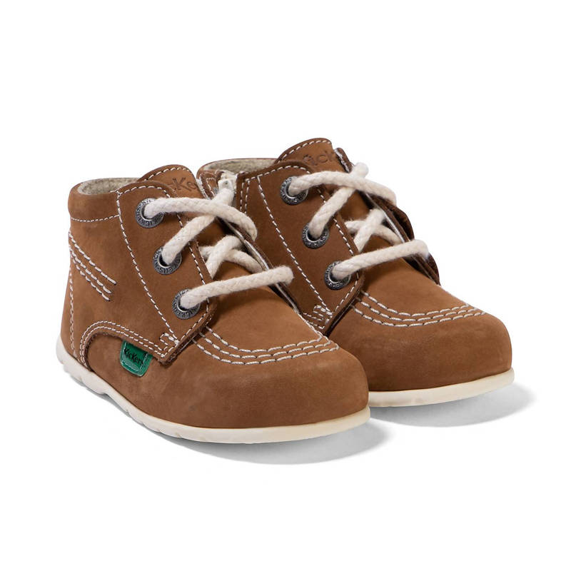 Kickers Baby Unisex Kick Hi Leather Tan