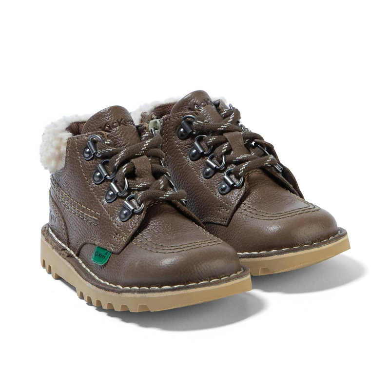 Kickers Infant Boys Kick Hi Winter Leather Khaki