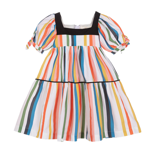 The Middle Daughter Girl's Multi-Stripe 'Know Full Well' Dress