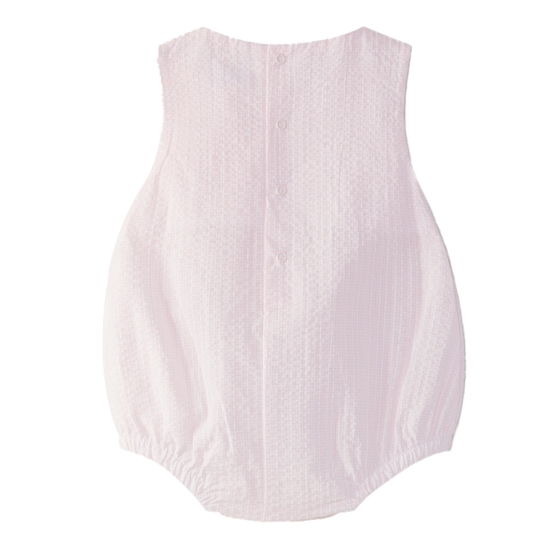 Laranjinha Baby Girl's Pale Pink Vichy Smock Romper