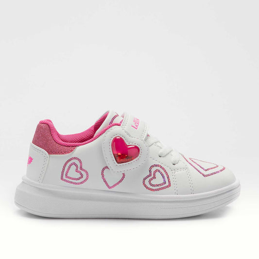 Lelli Kelly Girl's White & Fuschia Vittoria Trainers