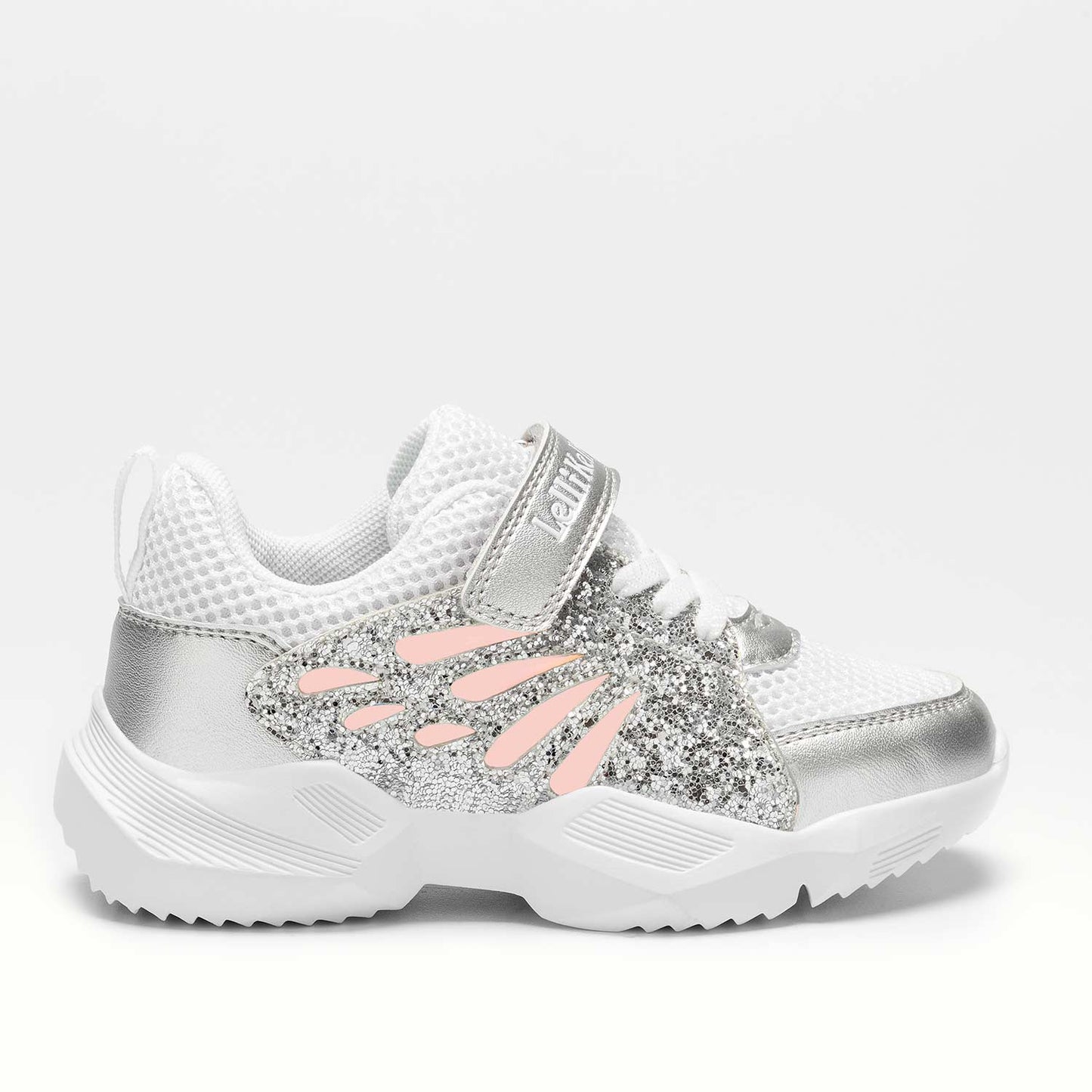 Lelli Kelly Silver and White Butterfly Callie Trainers