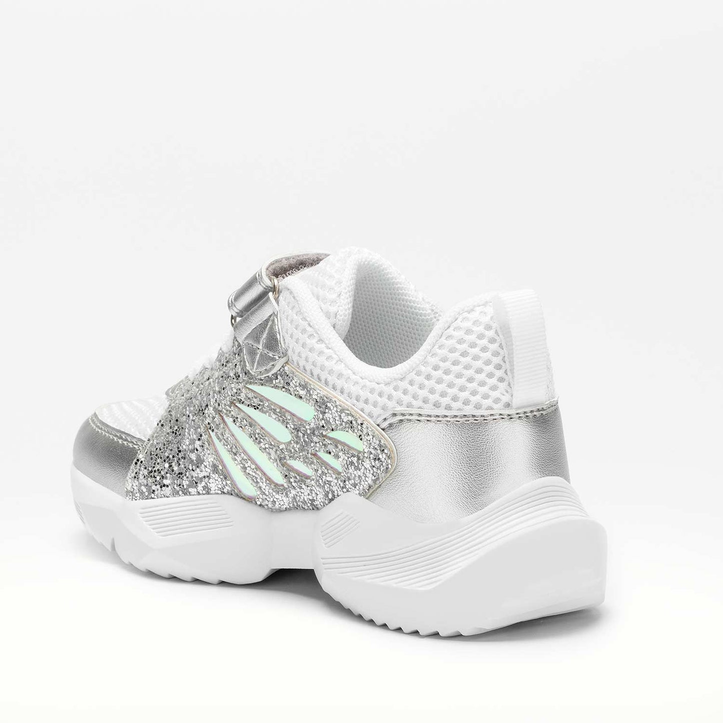 Lelli Kelly Silver and White Butterfly Callie Trainers