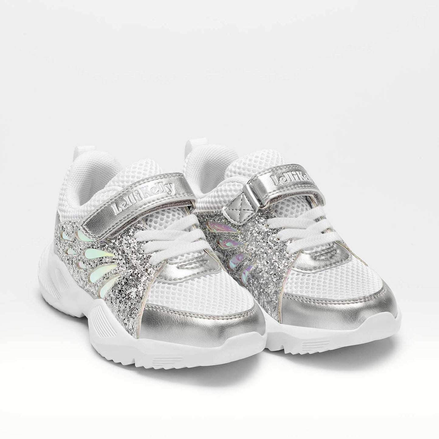 Lelli Kelly Silver and White Butterfly Callie Trainers