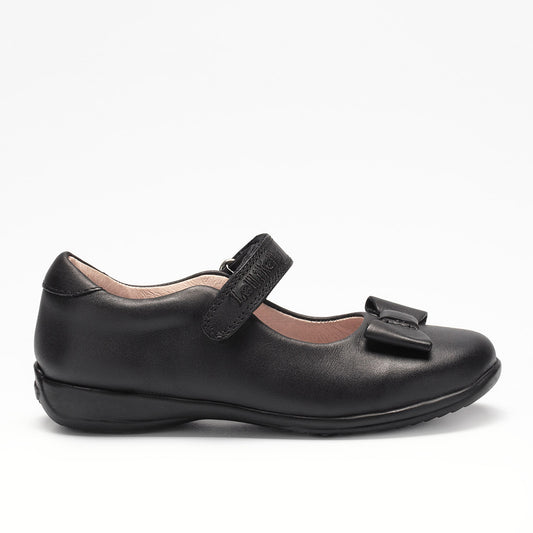 Lelli Kelly Black Leather Perrie School Dolly Shoes
