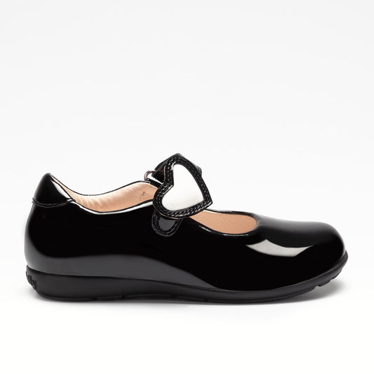 Lelli Kelly (G) Black Patent Leather Colourissima Interchangeable Heart School Shoes Regular price