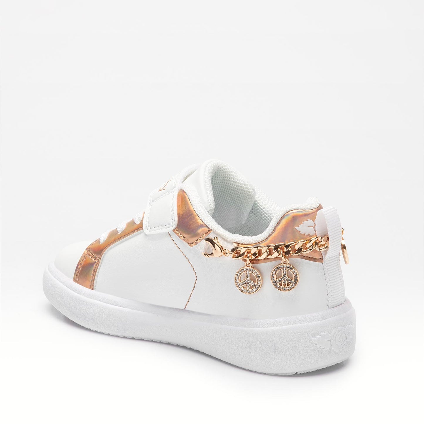 Lelli Kelly Girl's Rose Gold & White Gioiello Diamante Trainer