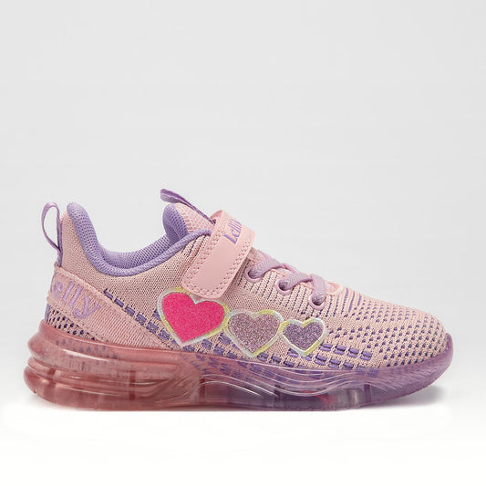 Lelli Kelly Girl's Pink Marta Light Up Hearts Trainers