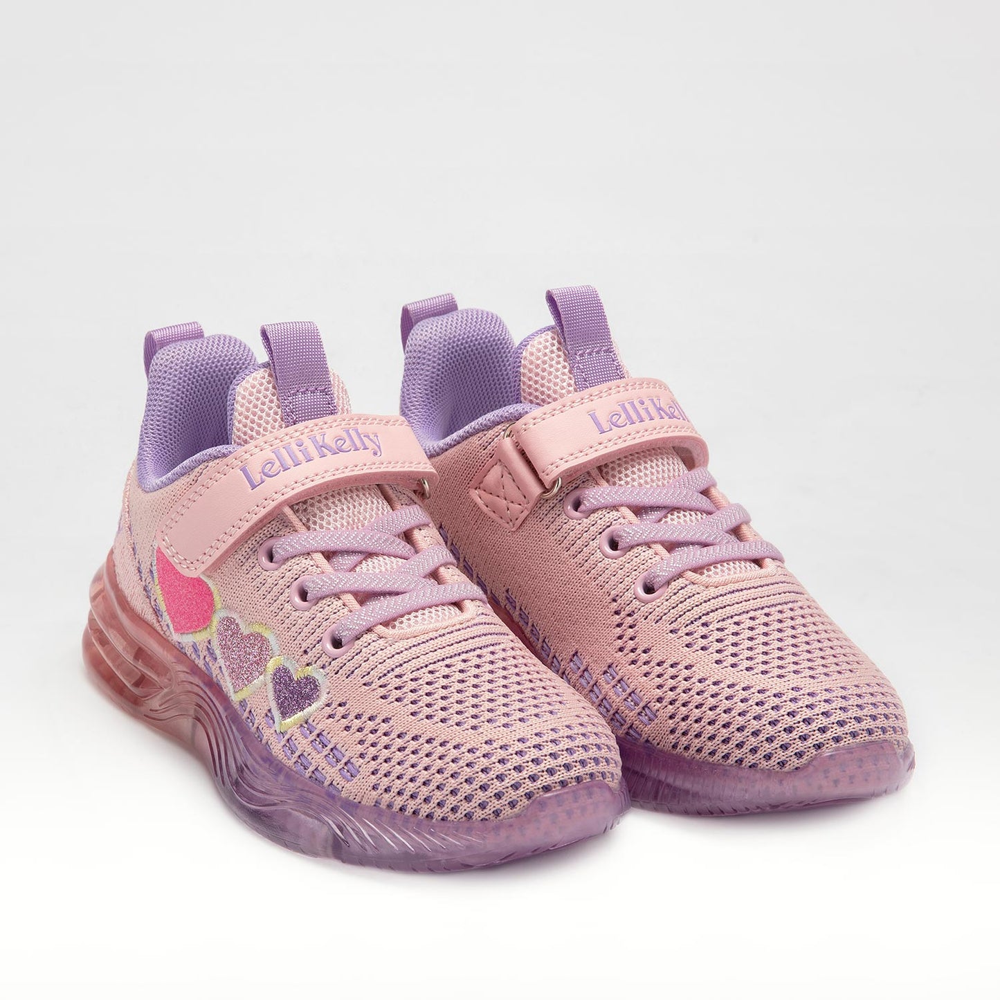 Lelli Kelly Girl's Pink Marta Light Up Hearts Trainers