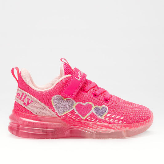 Lelli Kelly Girl's Fuchsia Marta Light Up Hearts Trainers