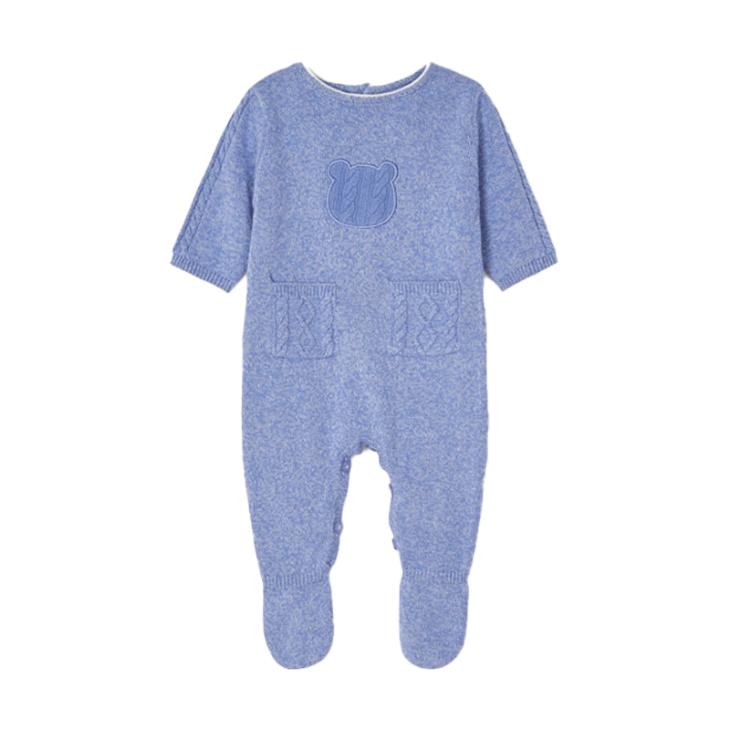 Mayoral Baby Boy's Ice Blue ECOFRIENDS Knitted Romper