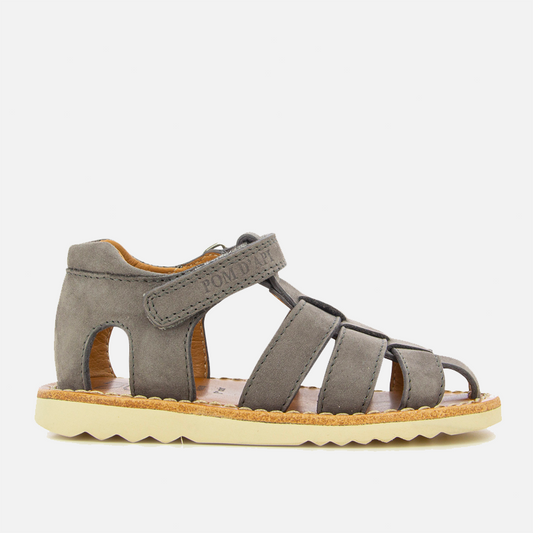 Pom D Api Boy's Grey Waff Papy Sandals