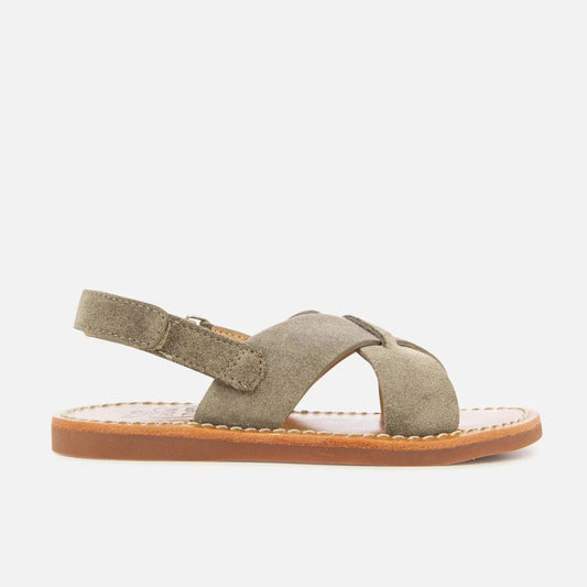 Pom D Api Boy's Iron Stitch Cross Sandals