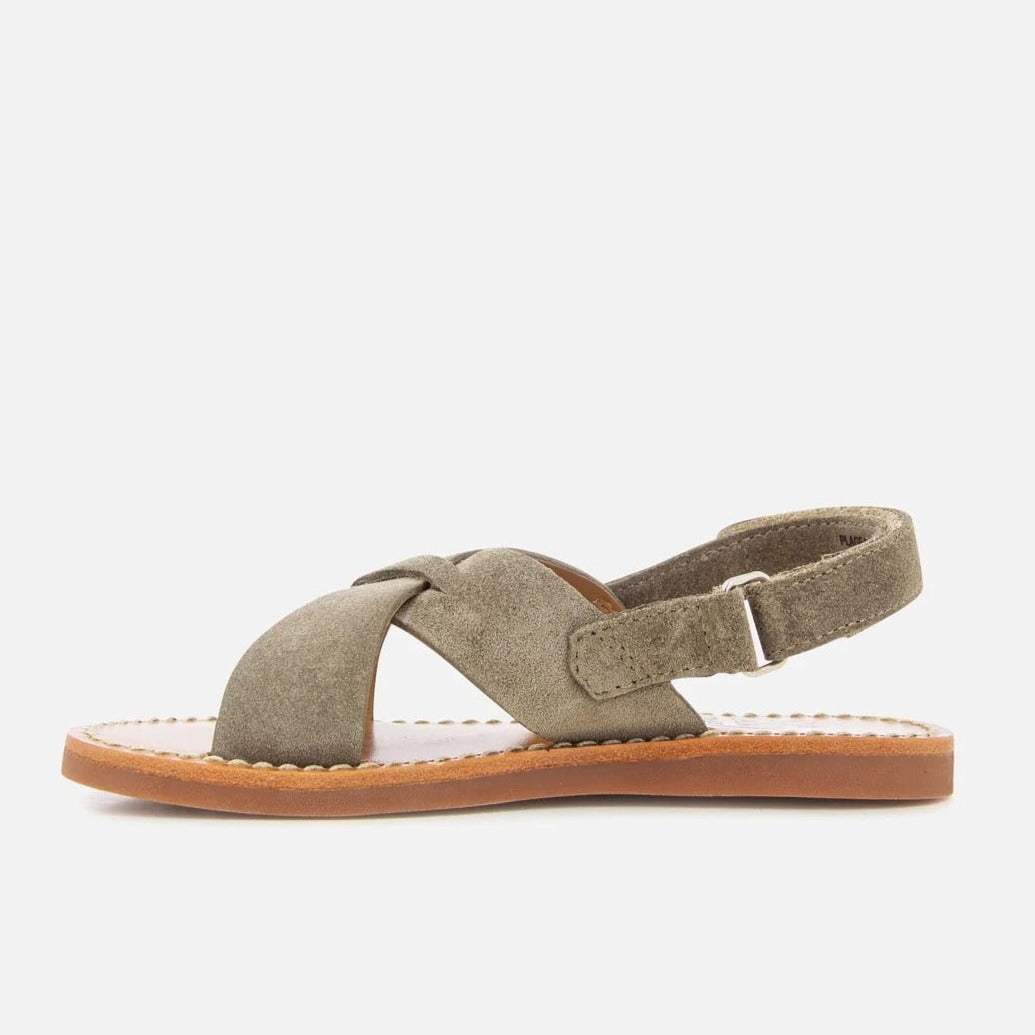 Pom D Api Boy's Iron Stitch Cross Sandals