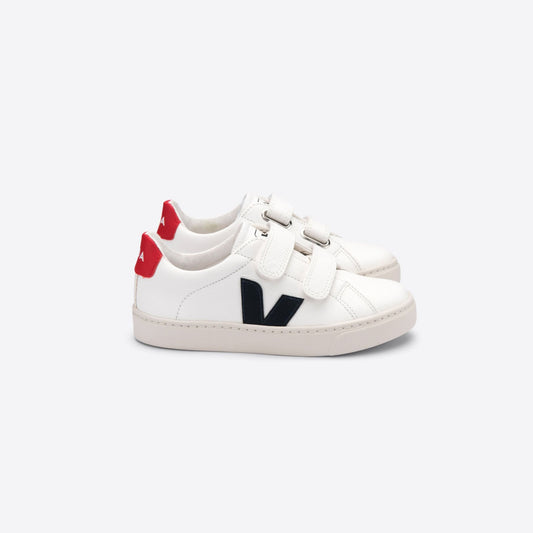 Veja Unisex White, Red & Blue Esplar Trainers