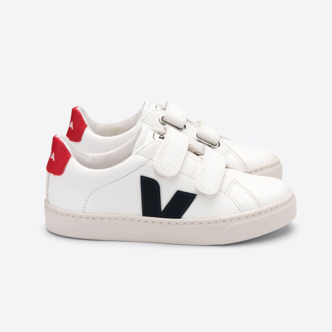 Veja Kid's Small Esplar Leather White Nautico Pekin Trainers