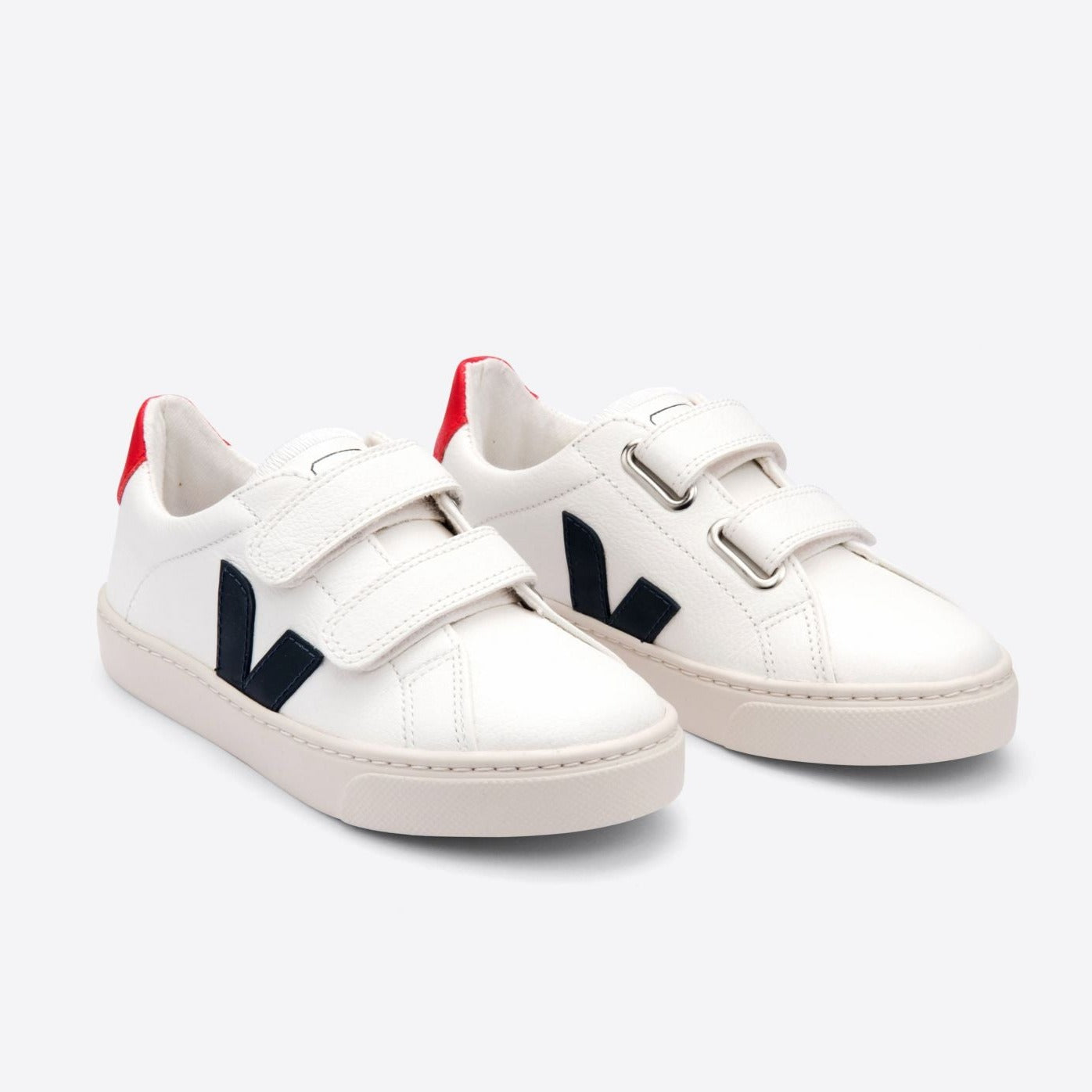 Veja Kid's Small Esplar Leather White Nautico Pekin Trainers