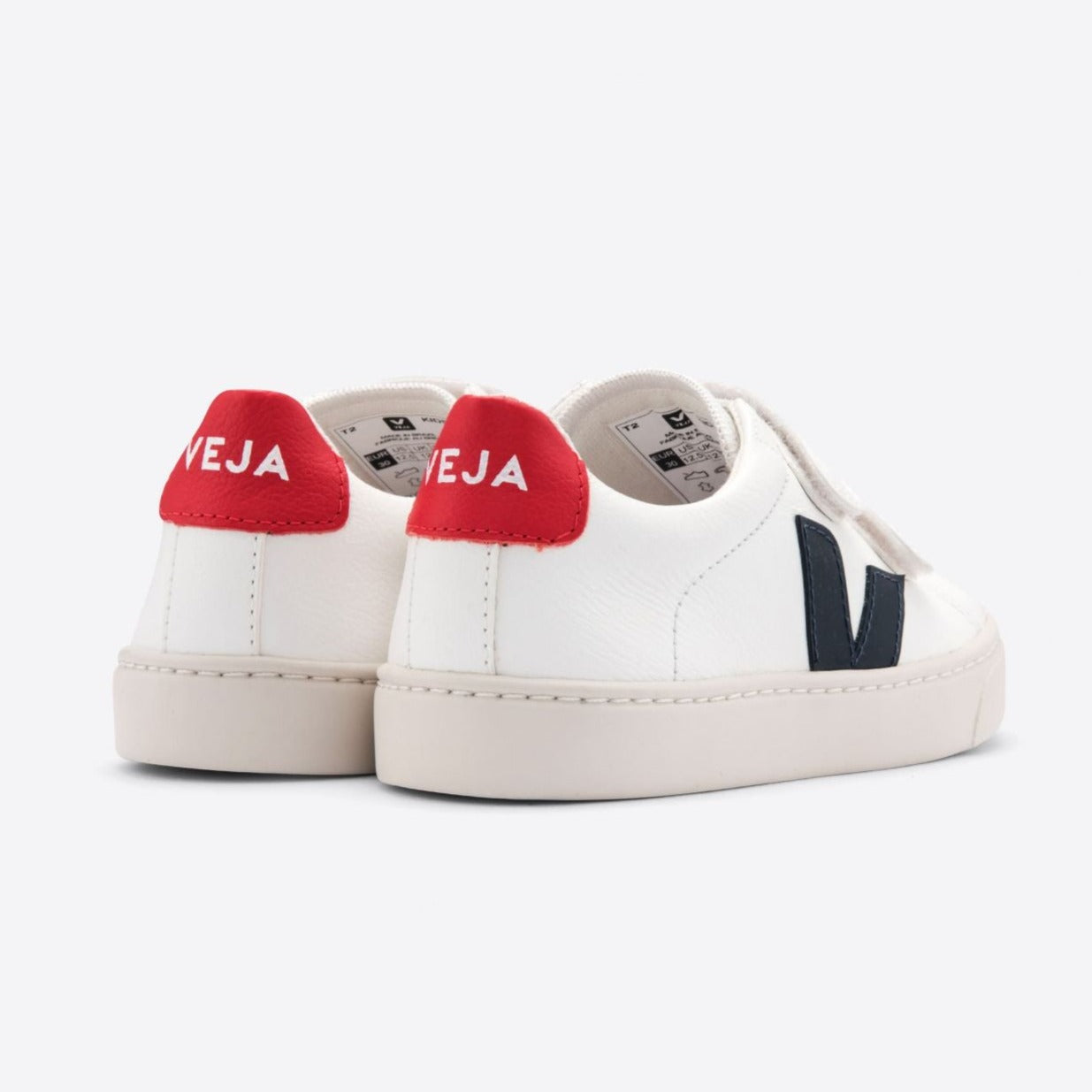 Veja Kid's Small Esplar Leather White Nautico Pekin Trainers